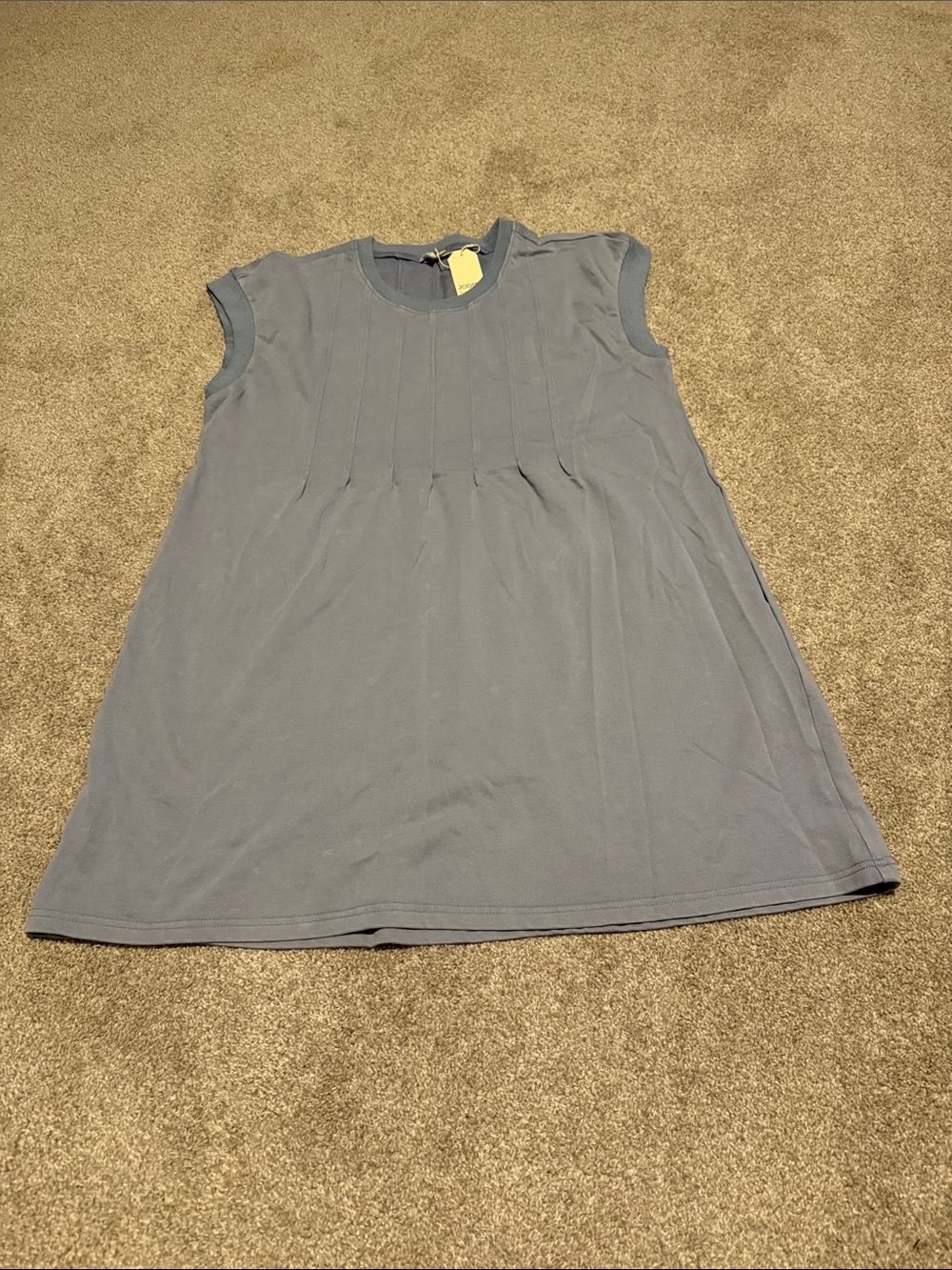 Jodifl Women’s  Blue Sleeveless Pleated Dress